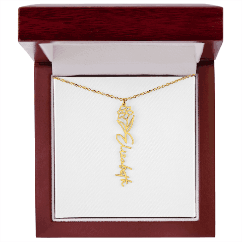 To My Daughter Birth Flower Necklace & Message Card - Kim’s Signature Beauty & Accessories (Store description)