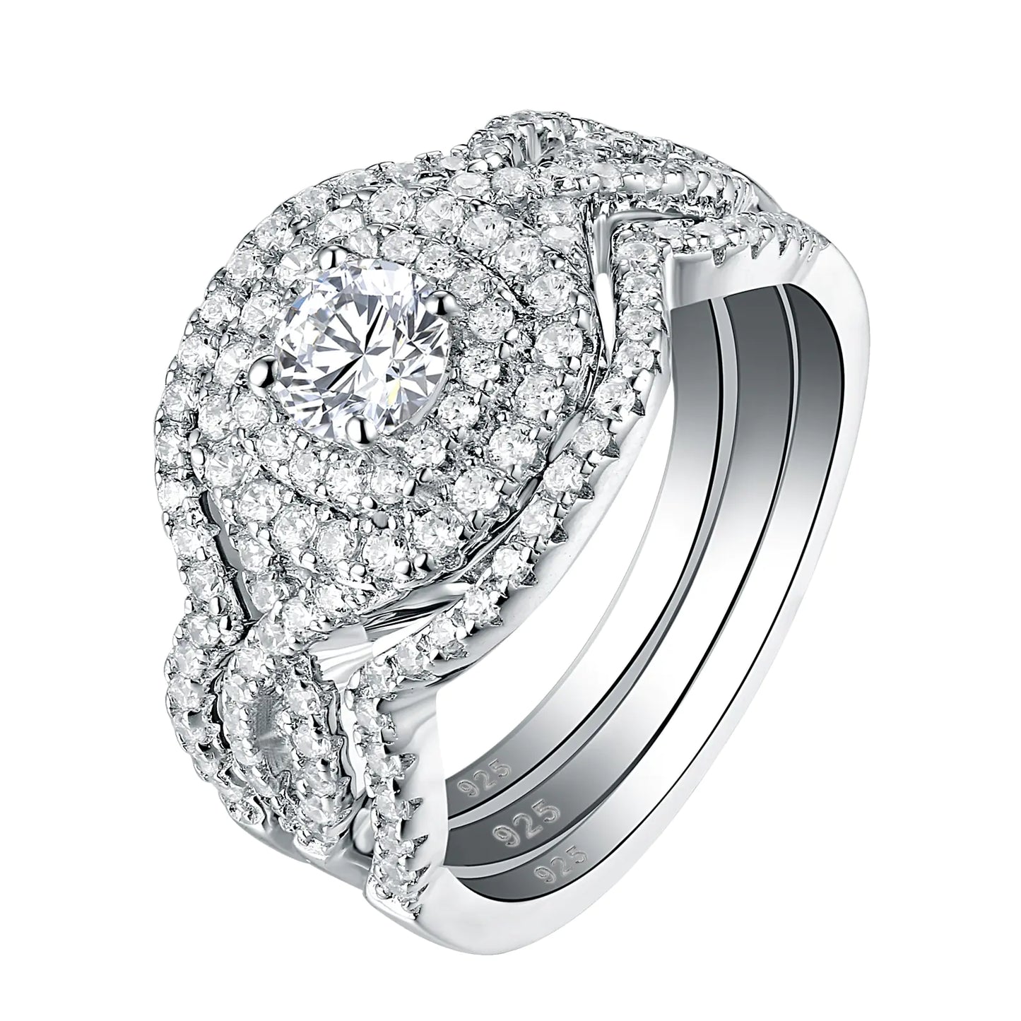 Women's .925 Sterling Silver Wedding Ring Set - Kim’s Signature Beauty & Accessories (Store description)