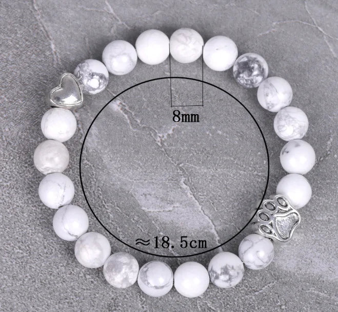 Tiny Antique Paw Charm Stone Bracelet - Kim’s Signature Beauty & Accessories (Store description)