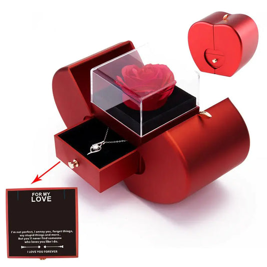 Eternal Flower Box with Necklace & Message - Kim’s Signature Beauty & Accessories