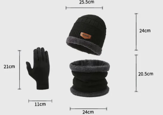 Winter Scarf Gloves Three-piece Set - Kim’s Signature Beauty & Accessories (Store description)