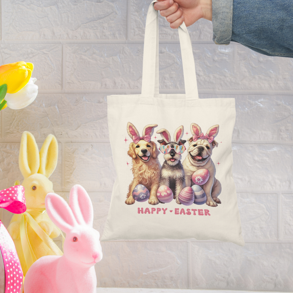 Happy Easter Dog Tote Bag - Kim’s Signature Beauty & Accessories