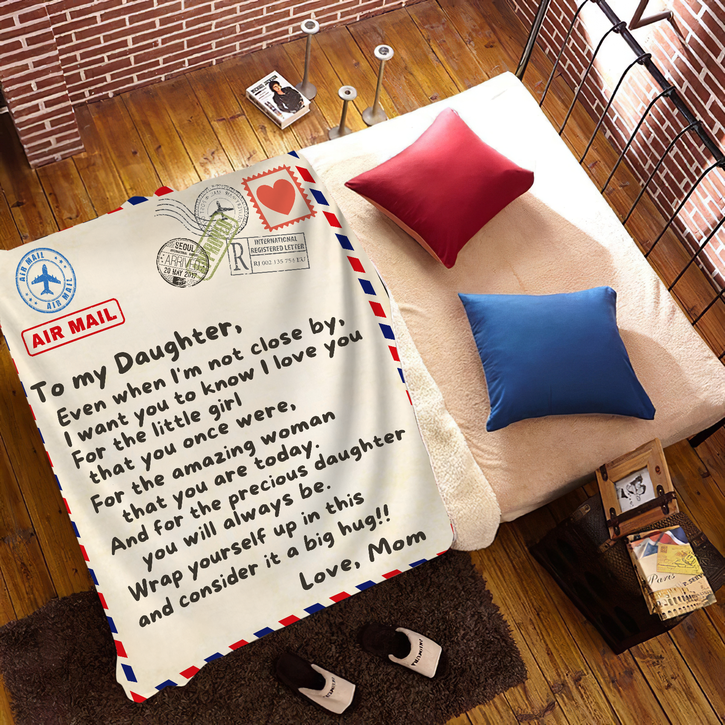 Letter to Daughter Fleece Blanket - Kim’s Signature Beauty & Accessories (Store description)