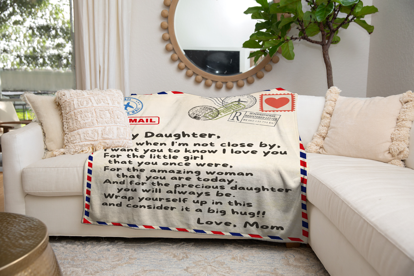 Letter to Daughter Fleece Blanket - Kim’s Signature Beauty & Accessories (Store description)