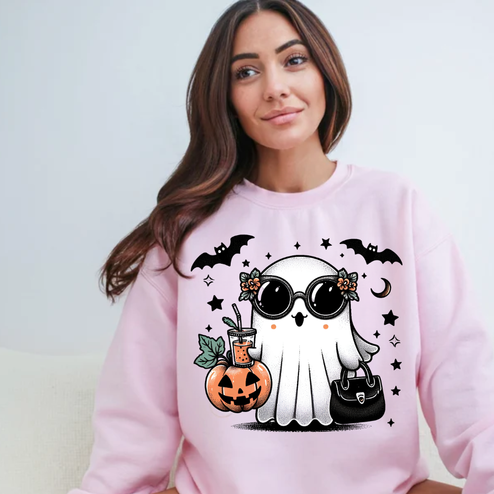 Trick-or-Treat Ghost Sweatshirt - Kim’s Signature Beauty & Accessories