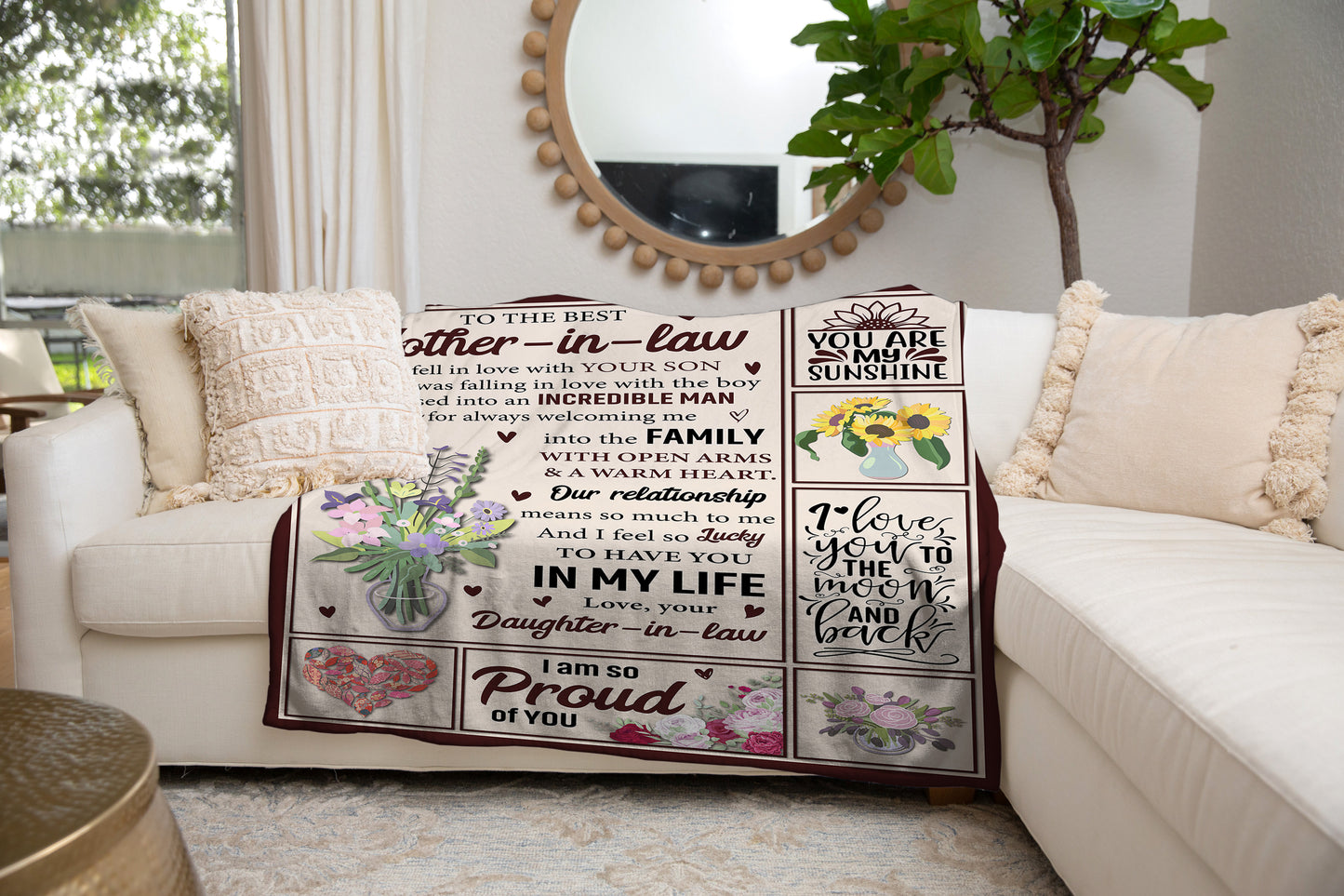 To the Best Mother In Law | Blanket - Kim’s Signature Beauty & Accessories (Store description)