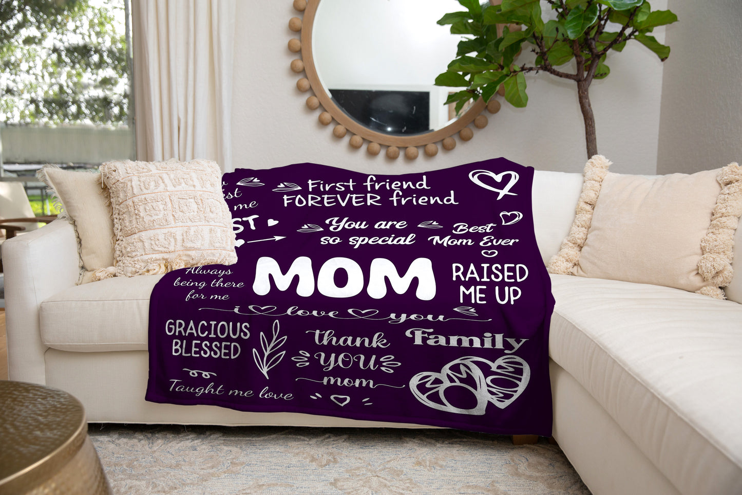 Mom, Best Friend Plush Fleece Blanket - Kim’s Signature Beauty & Accessories (Store description)