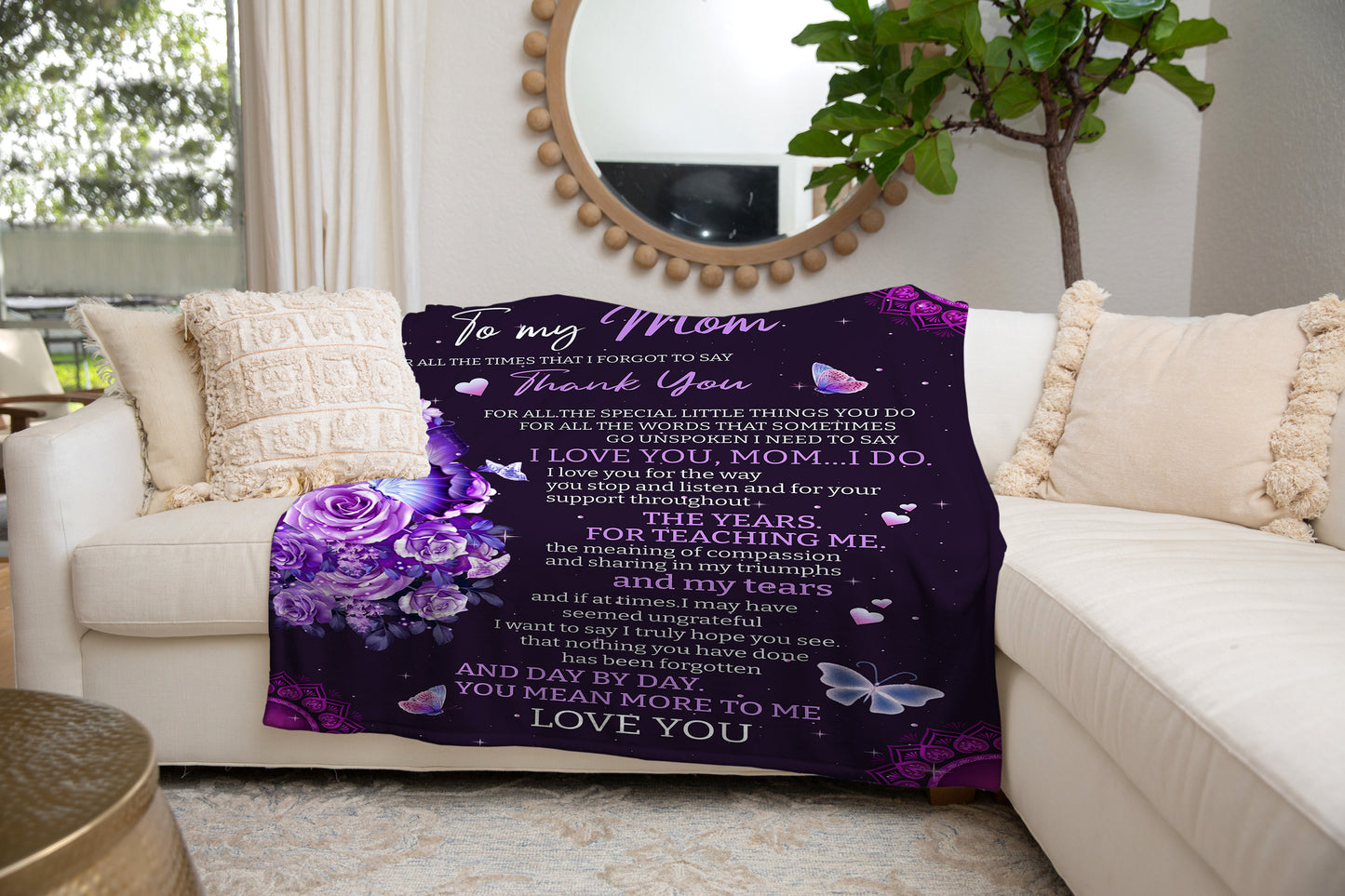 Thank You Mom, Love you Blanket - Kim’s Signature Beauty & Accessories