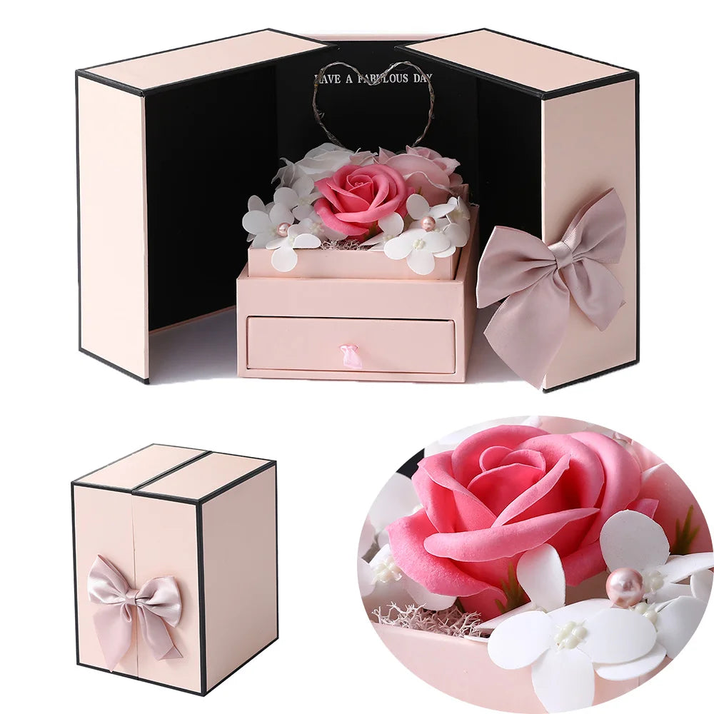 LED Soap Rose Flower Gift Box - Kim’s Signature Beauty & Accessories