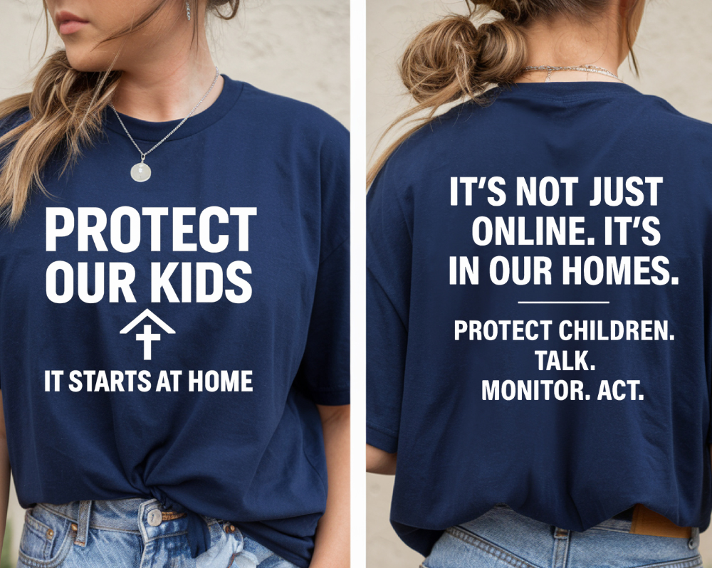 Protect Our Kids Awareness T-Shirt – It Starts at Home