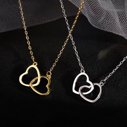 Double Heart Necklace - Kim’s Signature Beauty & Accessories