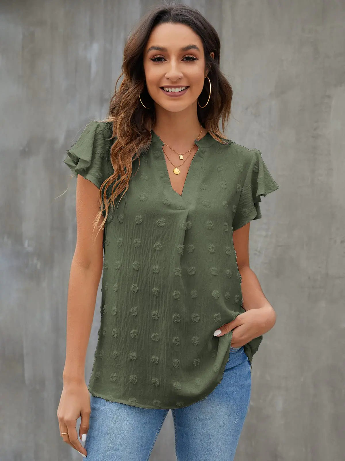 Blooming Jelly White Blouse V Neck - Kim’s Signature Beauty & Accessories (Store description)