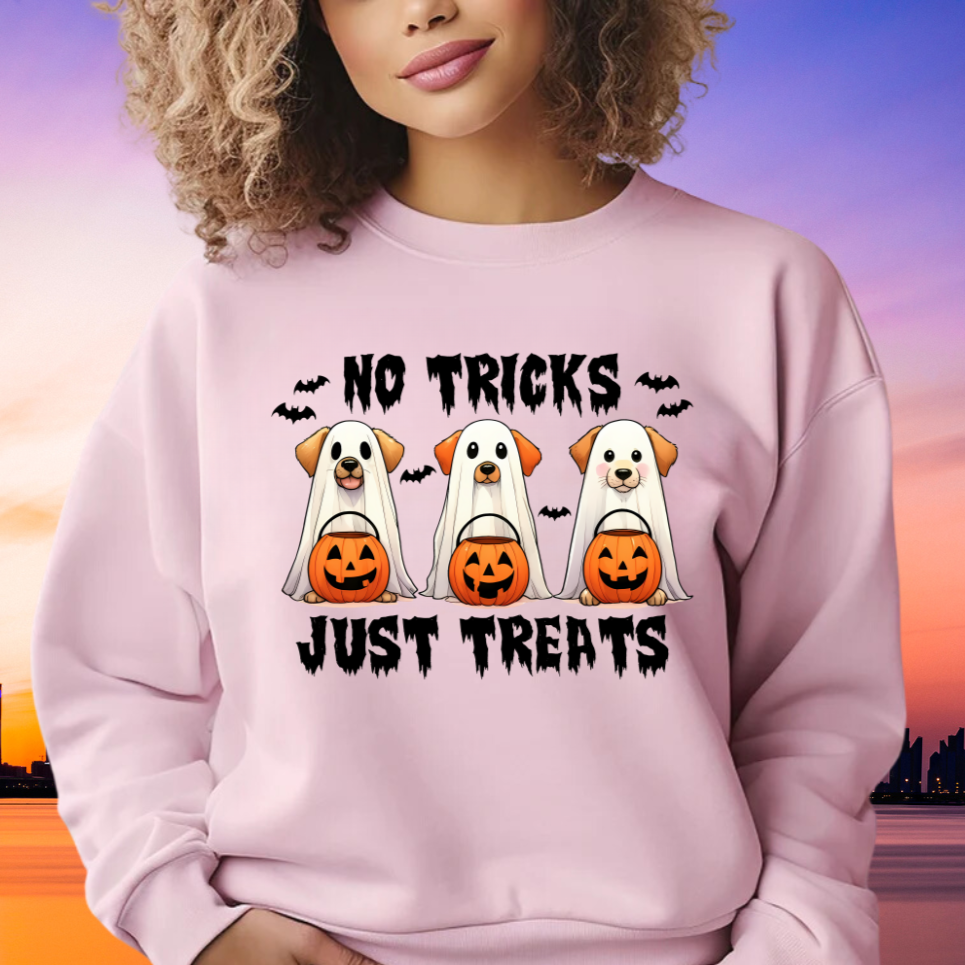 Trick or Treat Dog Trio Sweatshirt - Kim’s Signature Beauty & Accessories (Store description)