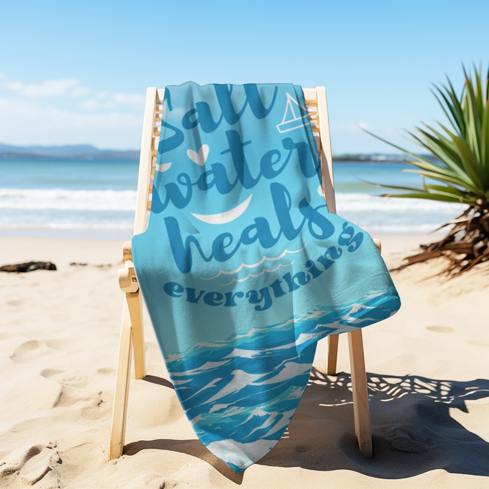 Salt Water Heals Everythin Beach Towel - Kim’s Signature Beauty & Accessories
