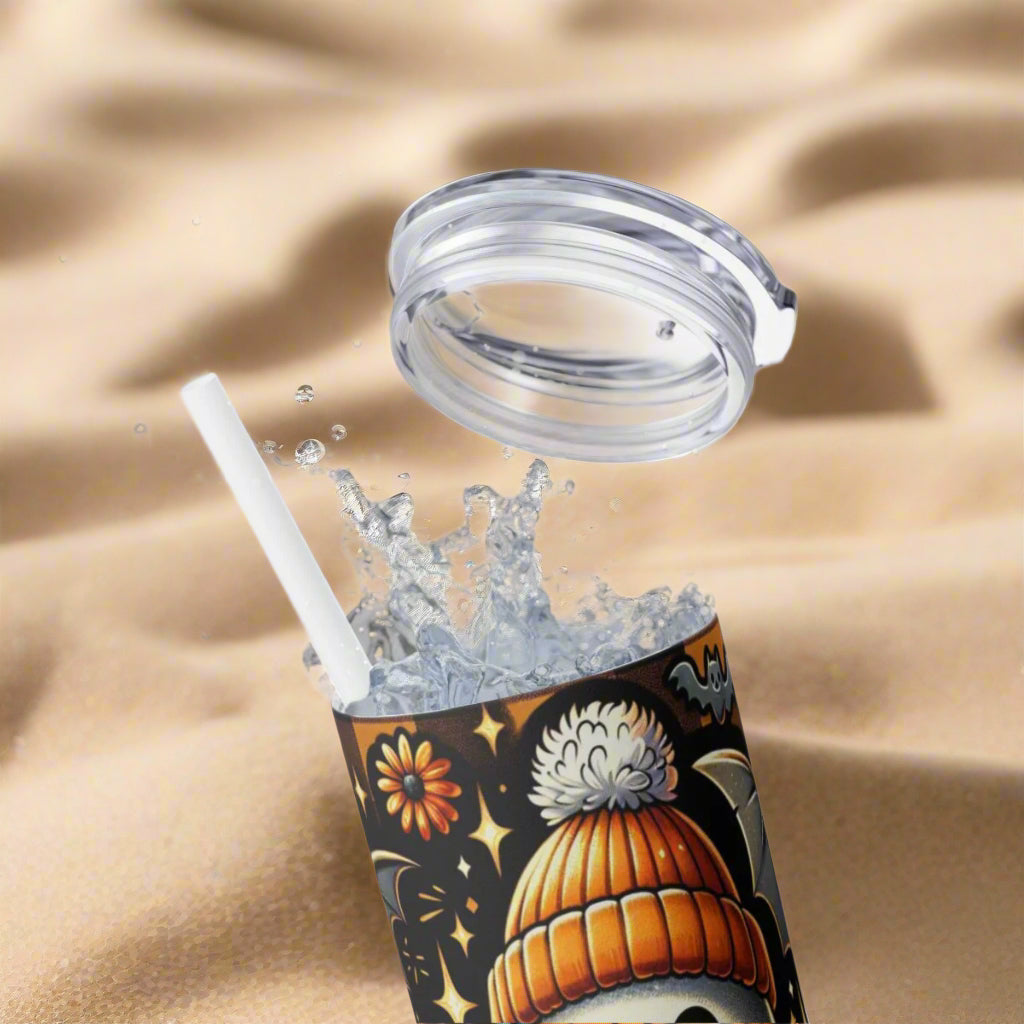 Ghost in Beanie Halloween Tumbler, 20oz - Kim’s Signature Beauty & Accessories