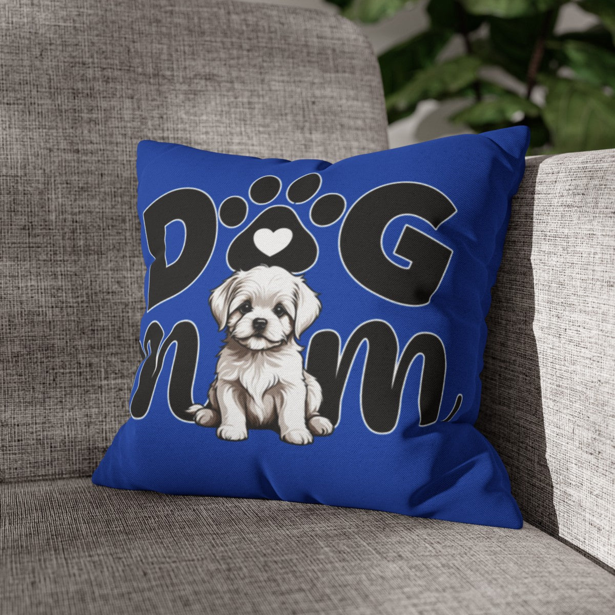 Dog Mom |Spun Polyester Square Pillowcase - Kim’s Signature Beauty & Accessories (Store description)