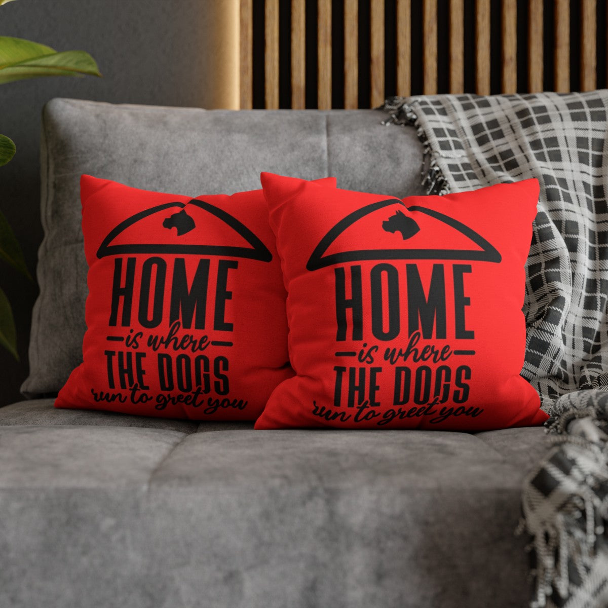 Home is where the dogs run Pillowcase - Kim’s Signature Beauty & Accessories (Store description)