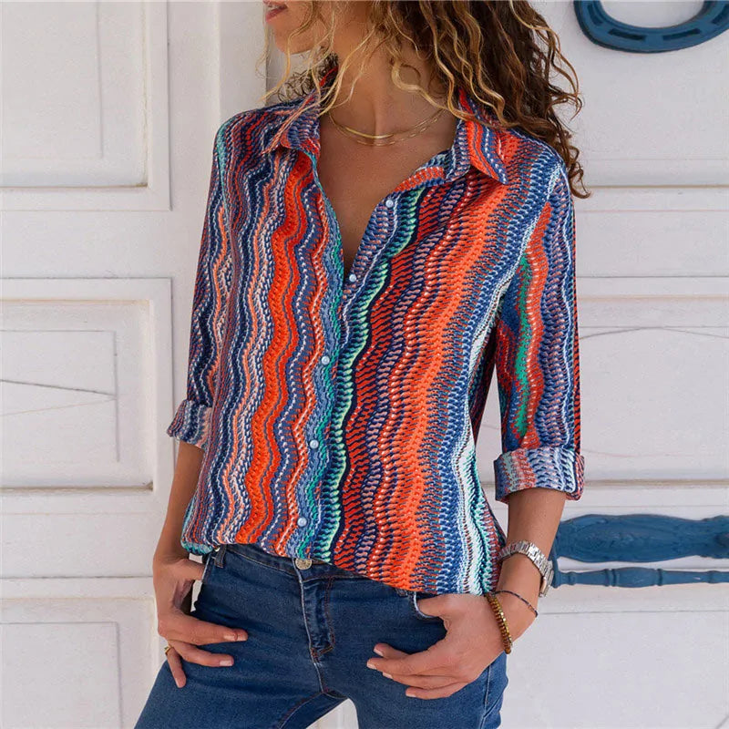 Long Sleeve Chiffon Blouse - Kim’s Signature Beauty & Accessories