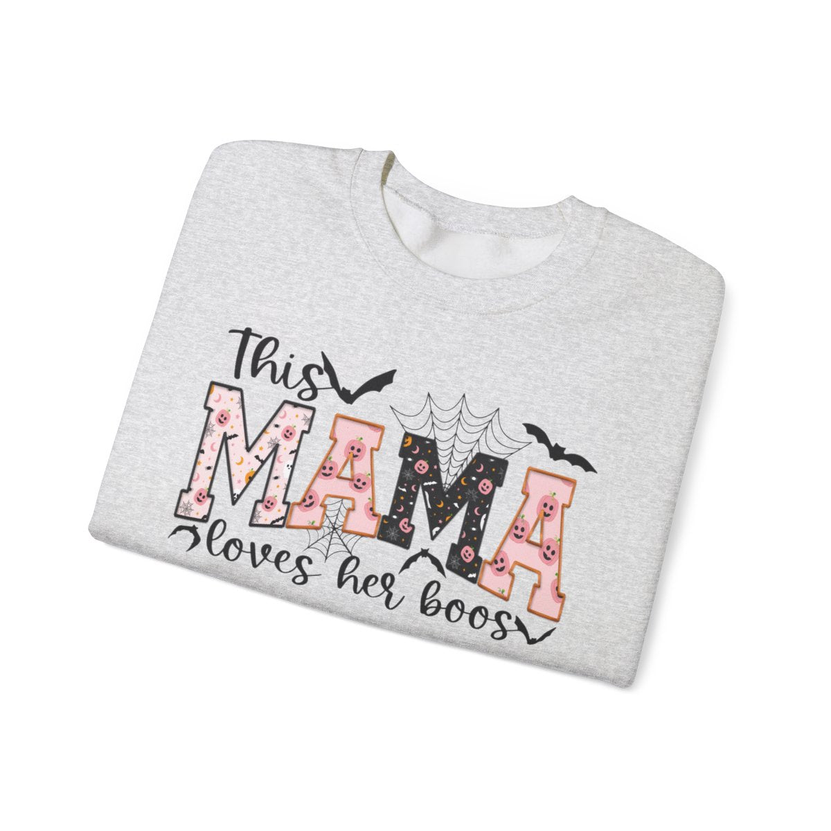 This Mama Loves Her Boos" Halloween Sweatshirt – Personalized Ghost Sleeve - Kim’s Signature Beauty & Accessories