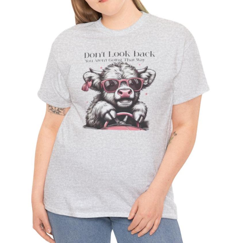 Don't Look Back Highland Cow Sweatshirt or Tee - Kim’s Signature Beauty & Accessories