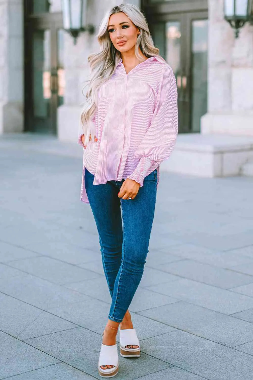 Fernanda Lantern Sleeve Shirt - Kim’s Signature Beauty & Accessories (Store description)