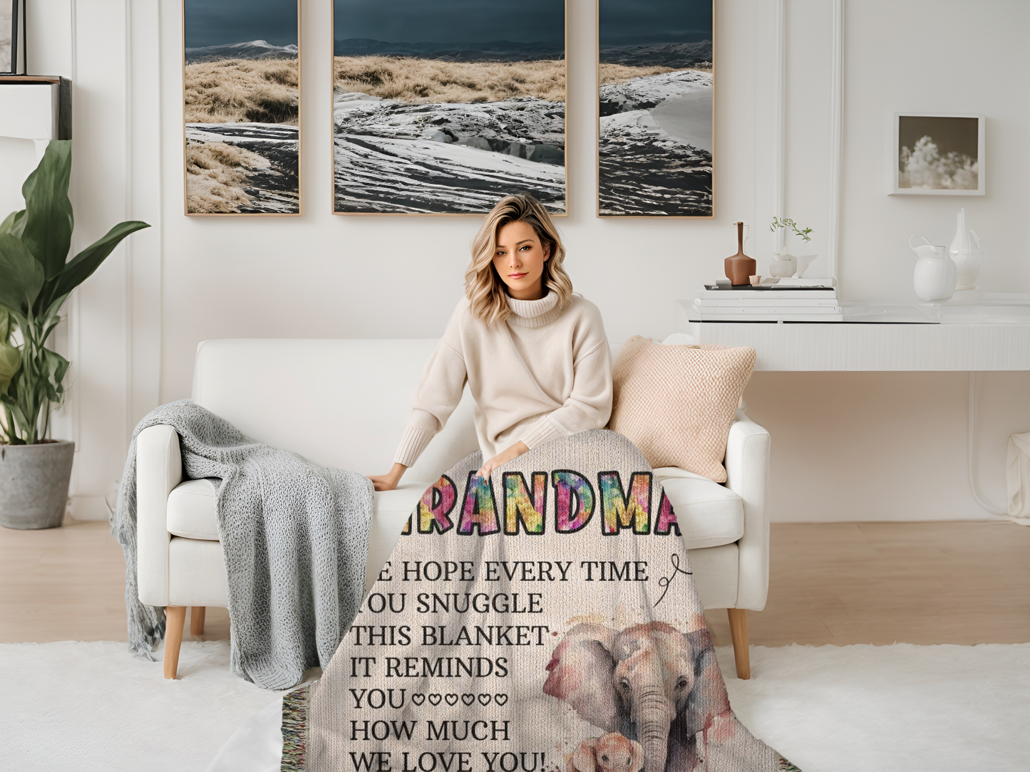 Heirloom Woven Blanket for Grandma - Kim’s Signature Beauty & Accessories (Store description)
