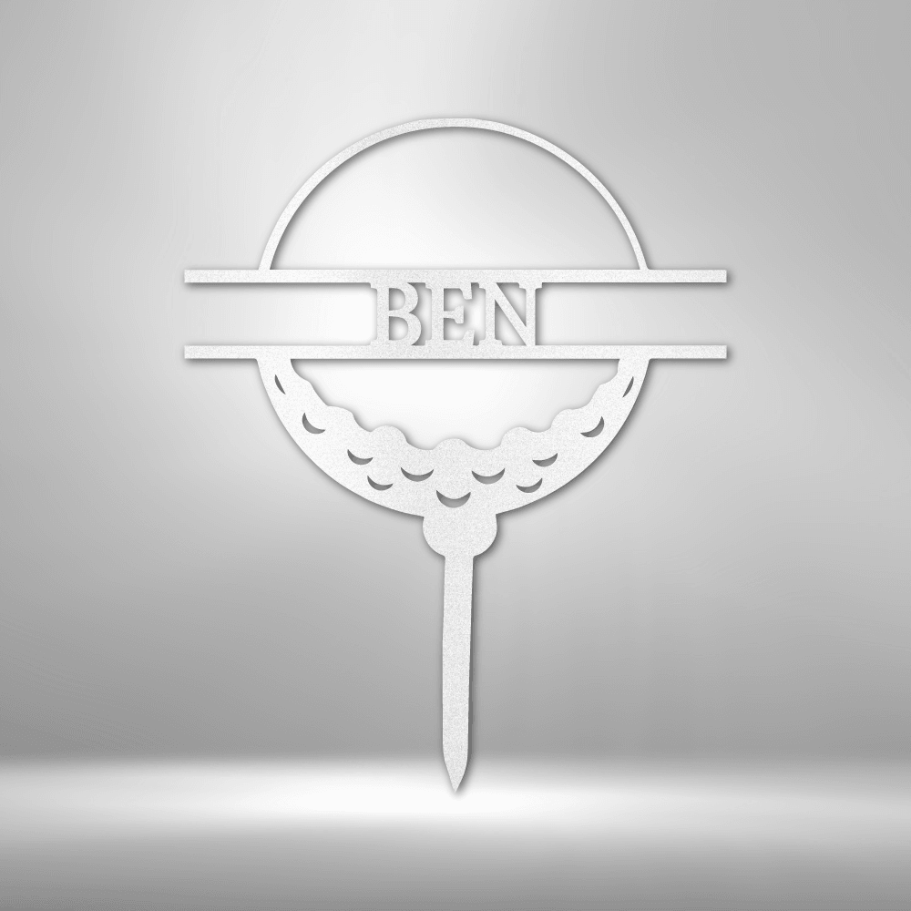 Golf Ball Monogram - Steel Yard Sign - Kim’s Signature Beauty & Accessories