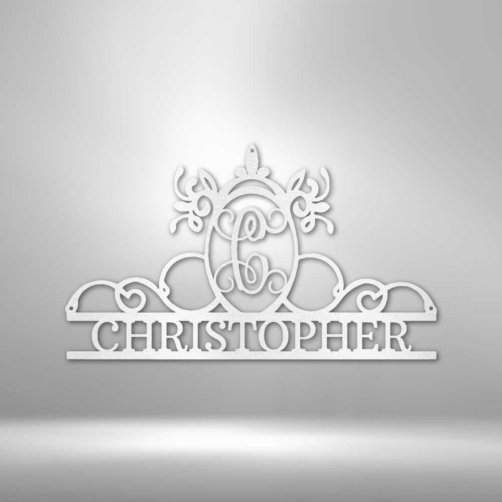 Initial and Name Monogram - Steel Sign - Kimβs Signature Beauty & Accessories