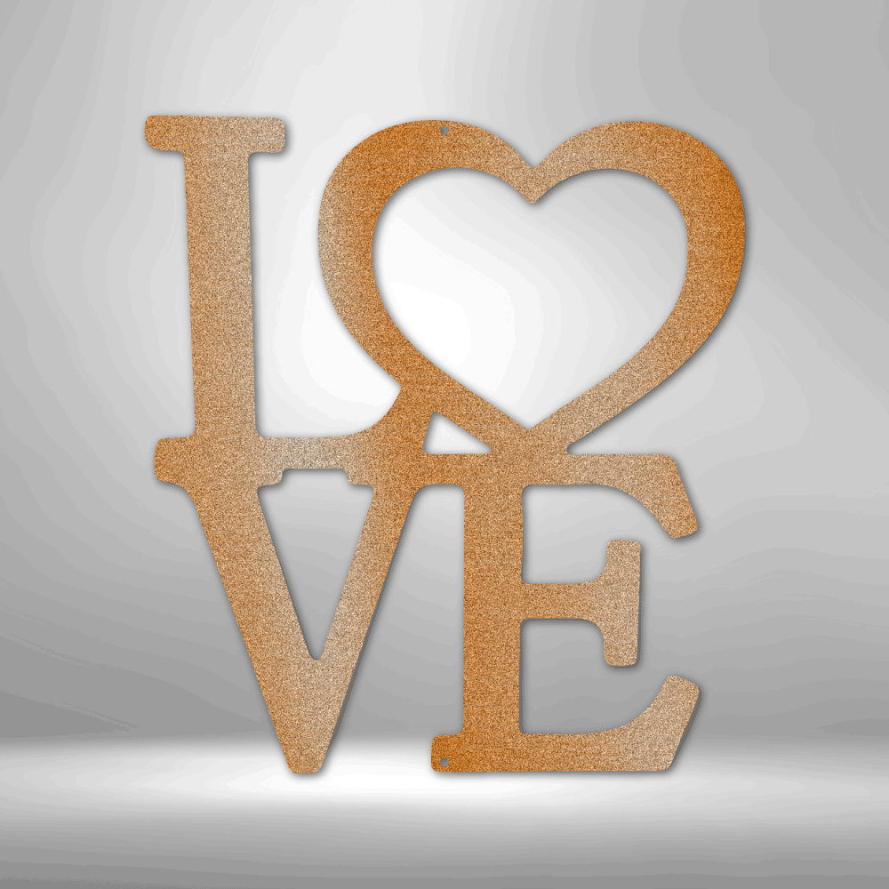 Classic Love - Steel Sign - Kim’s Signature Beauty & Accessories (Store description)