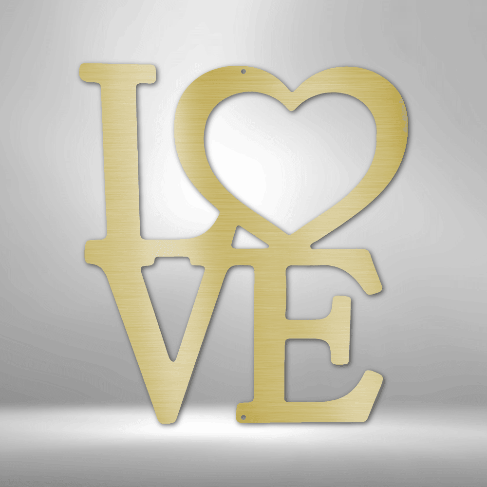 Classic Love - Steel Sign - Kim’s Signature Beauty & Accessories (Store description)