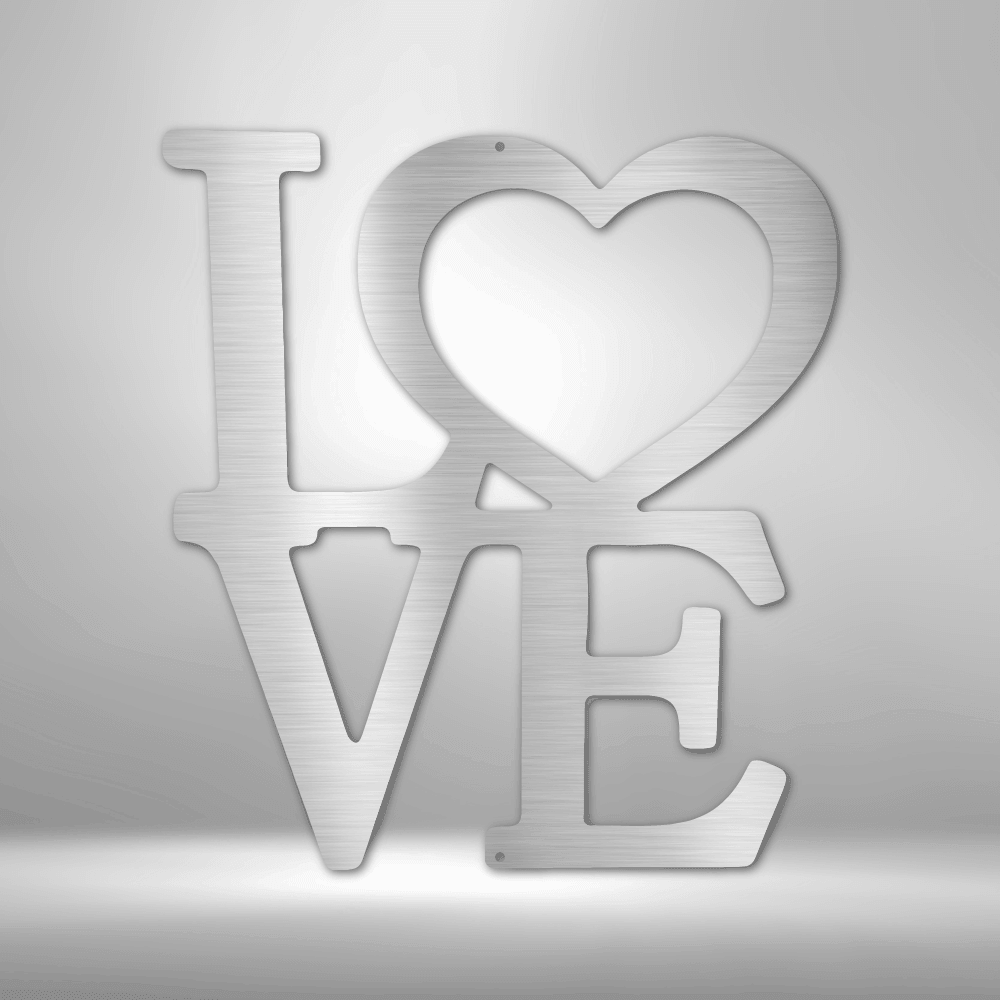 Classic Love - Steel Sign - Kim’s Signature Beauty & Accessories (Store description)