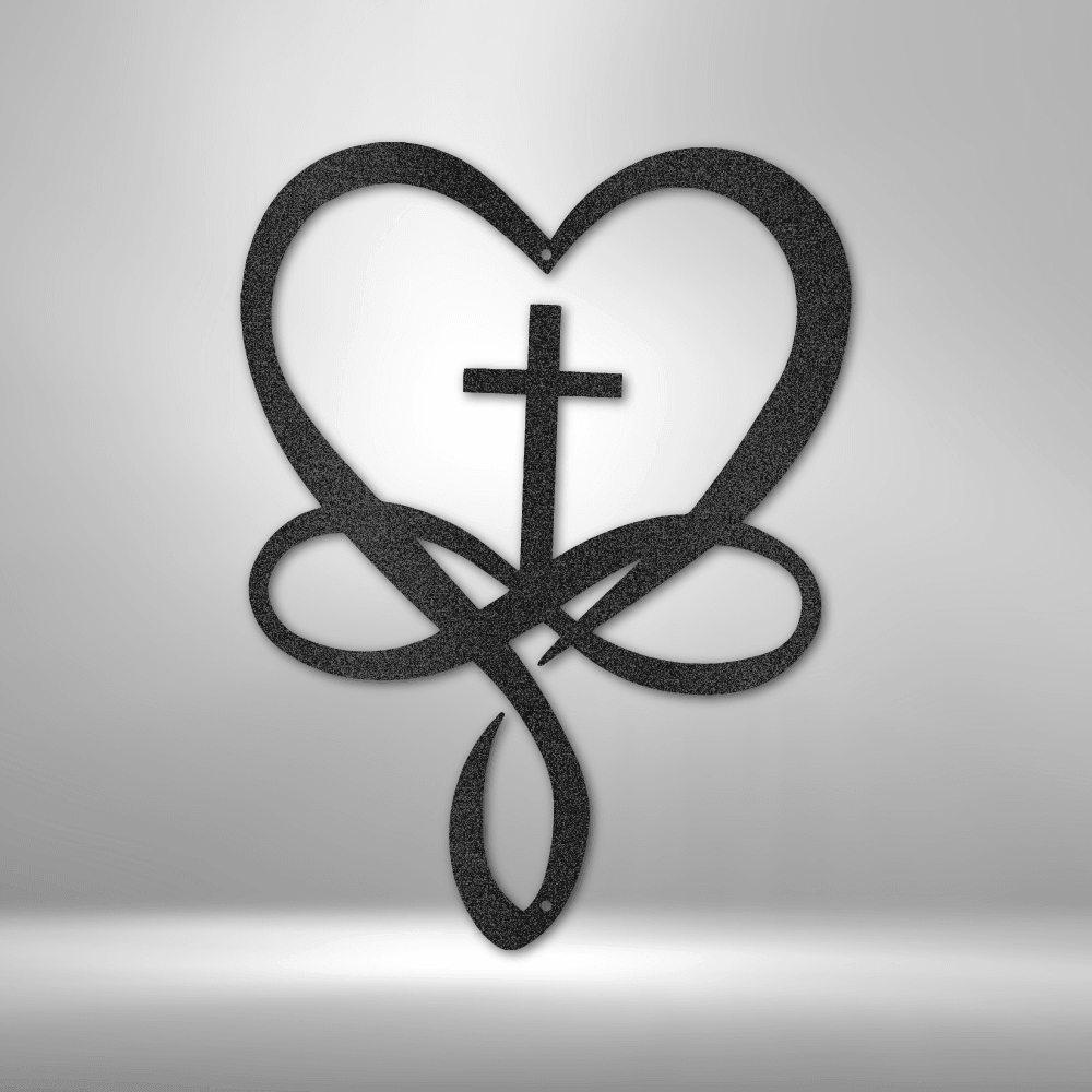 Love Infinity Cross - Steel Sign - Kim’s Signature Beauty & Accessories (Store description)