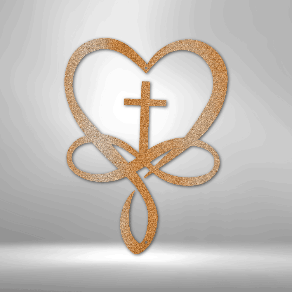 Love Infinity Cross - Steel Sign - Kim’s Signature Beauty & Accessories (Store description)