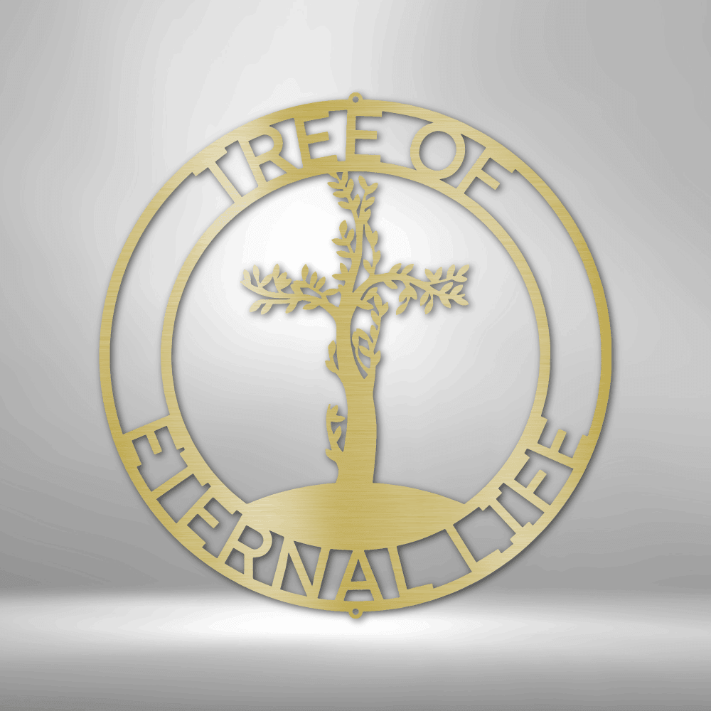 Cross Tree Monogram - Steel Sign - Kim’s Signature Beauty & Accessories