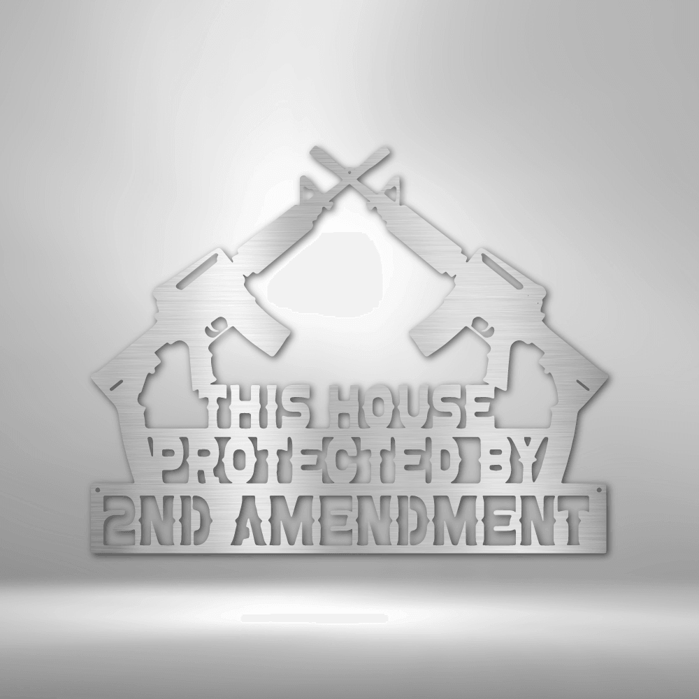 Protected by 2 AMEND - Steel Sign - Kim’s Signature Beauty & Accessories