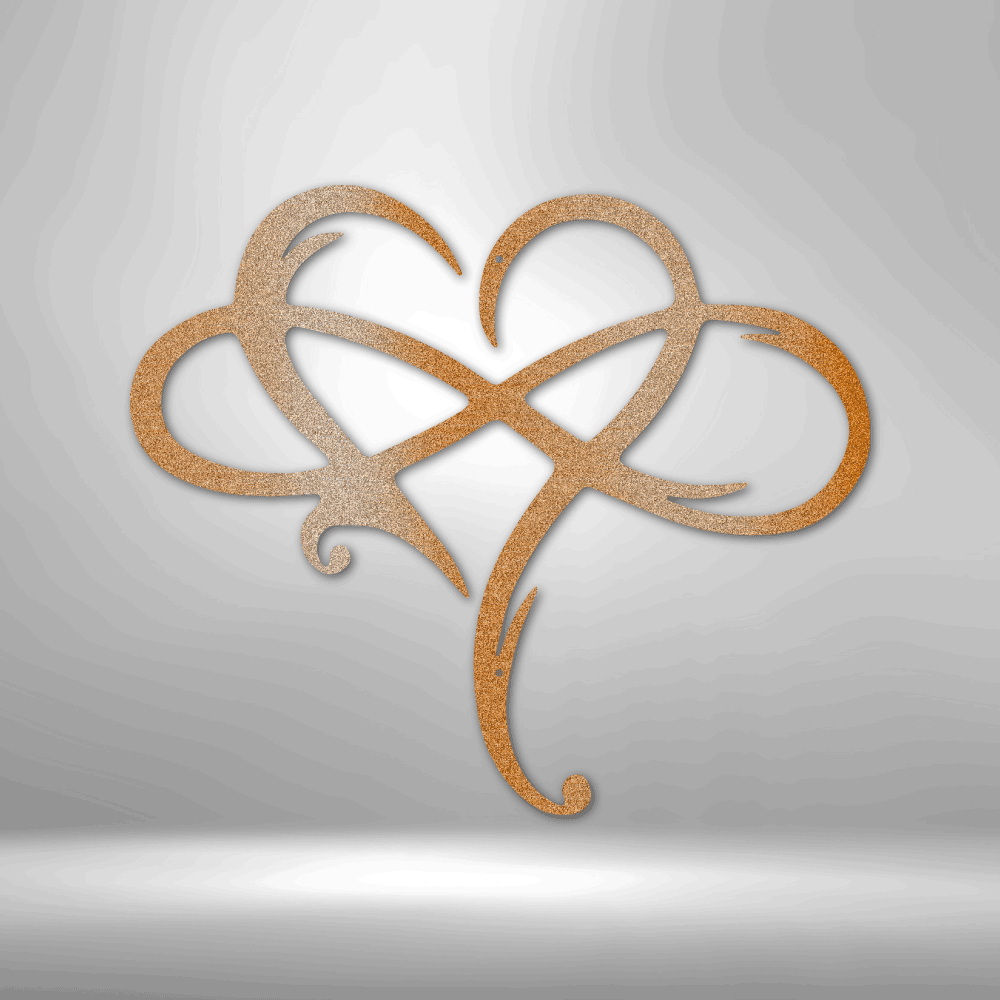 Infinity and Heart - Steel Sign - Kim’s Signature Beauty & Accessories (Store description)