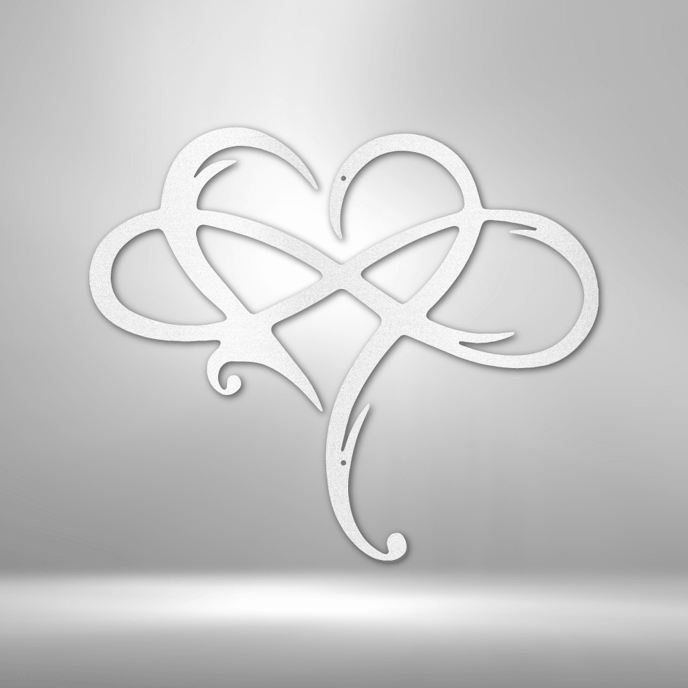 Infinity and Heart - Steel Sign - Kim’s Signature Beauty & Accessories (Store description)