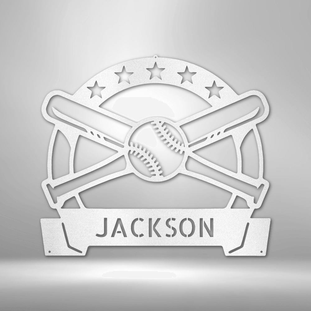 Play Ball Monogram - Metal Sign - Kim’s Signature Beauty & Accessories