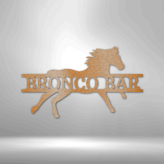 Sprinting Horse Monogram - Steel Sign - Kim’s Signature Beauty & Accessories