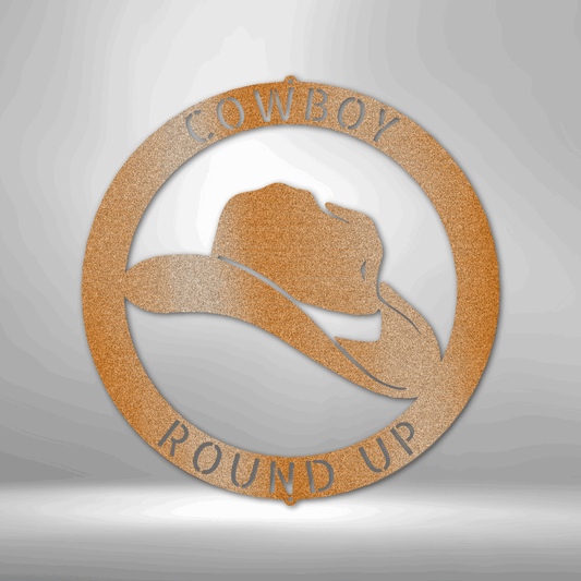 Cowboy Monogram - Steel Sign - Kim’s Signature Beauty & Accessories