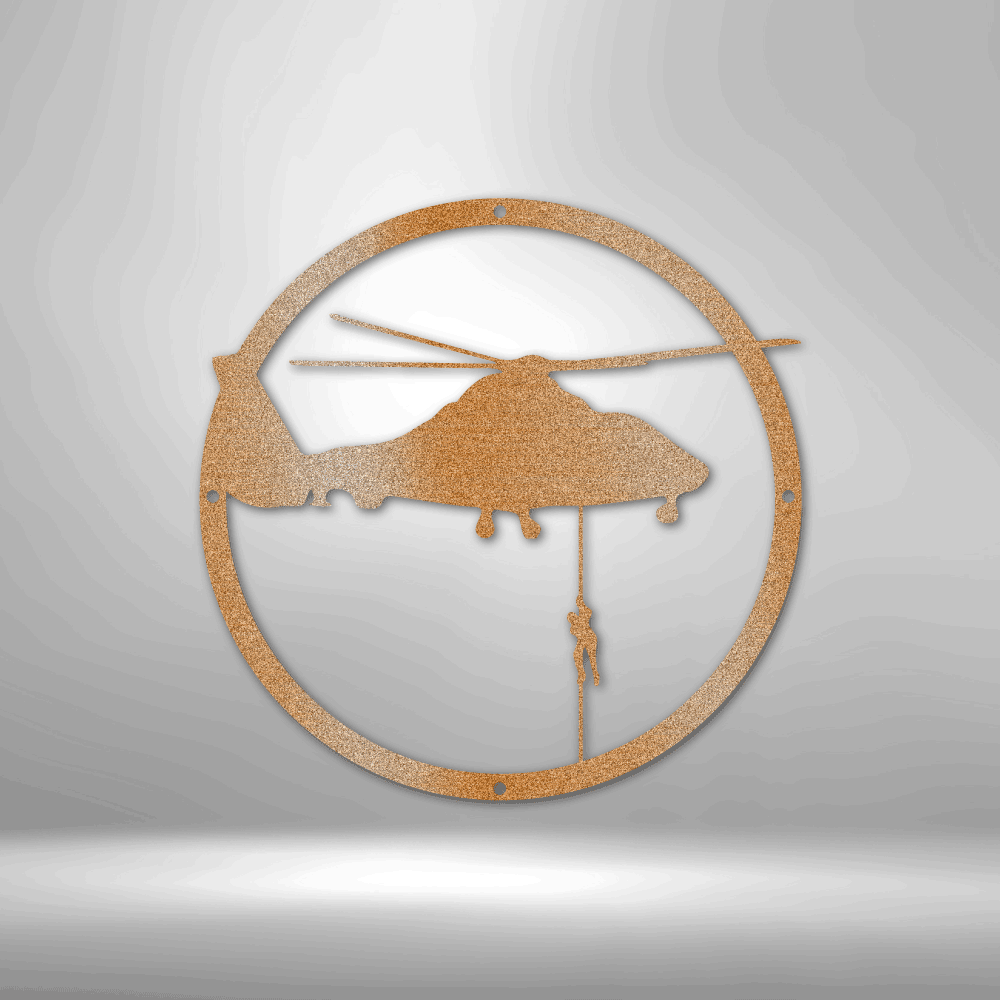 Helicopter Drop - Steel Sign - Kim’s Signature Beauty & Accessories (Store description)