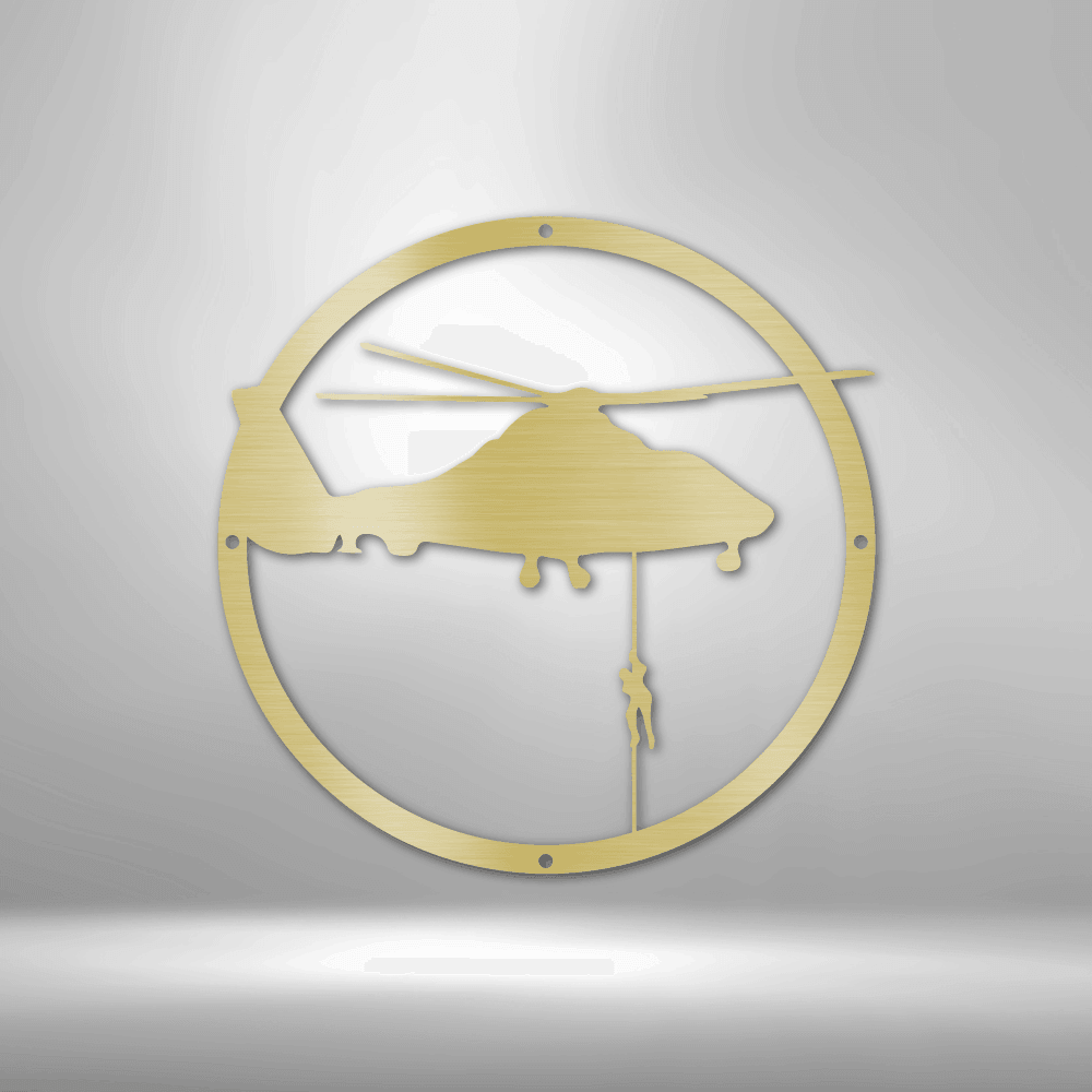 Helicopter Drop - Steel Sign - Kim’s Signature Beauty & Accessories (Store description)