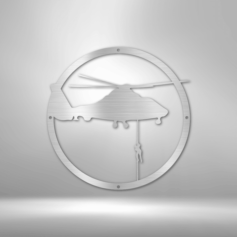 Helicopter Drop - Steel Sign - Kim’s Signature Beauty & Accessories (Store description)