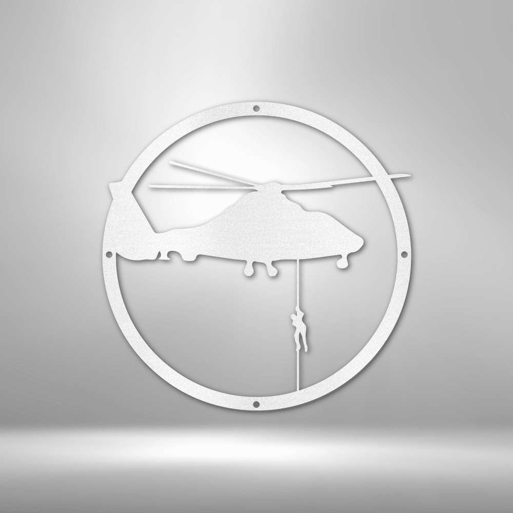 Helicopter Drop - Steel Sign - Kim’s Signature Beauty & Accessories (Store description)