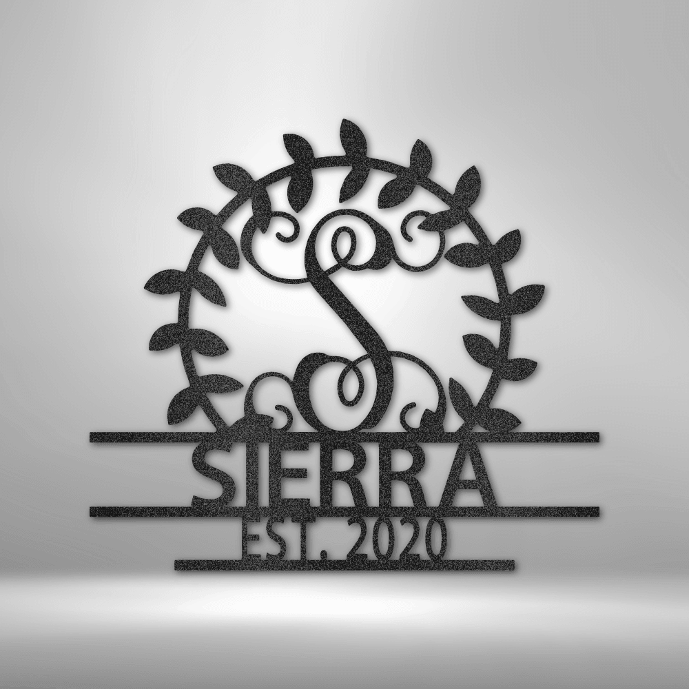 Personalized Crest - Steel Sign - Kim’s Signature Beauty & Accessories