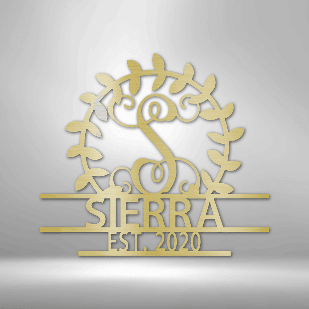 Personalized Crest - Steel Sign - Kim’s Signature Beauty & Accessories