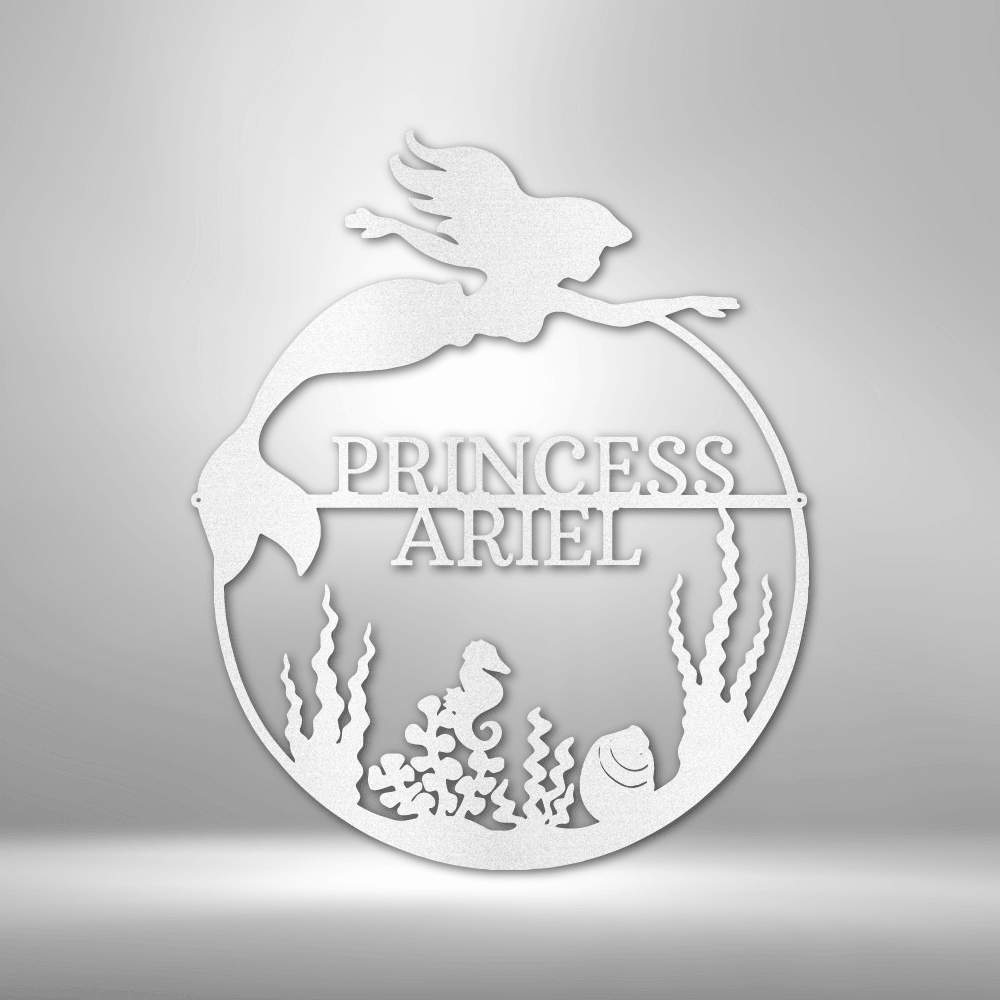 Mermaid 1 Monogram - Steel Sign - Kim’s Signature Beauty & Accessories