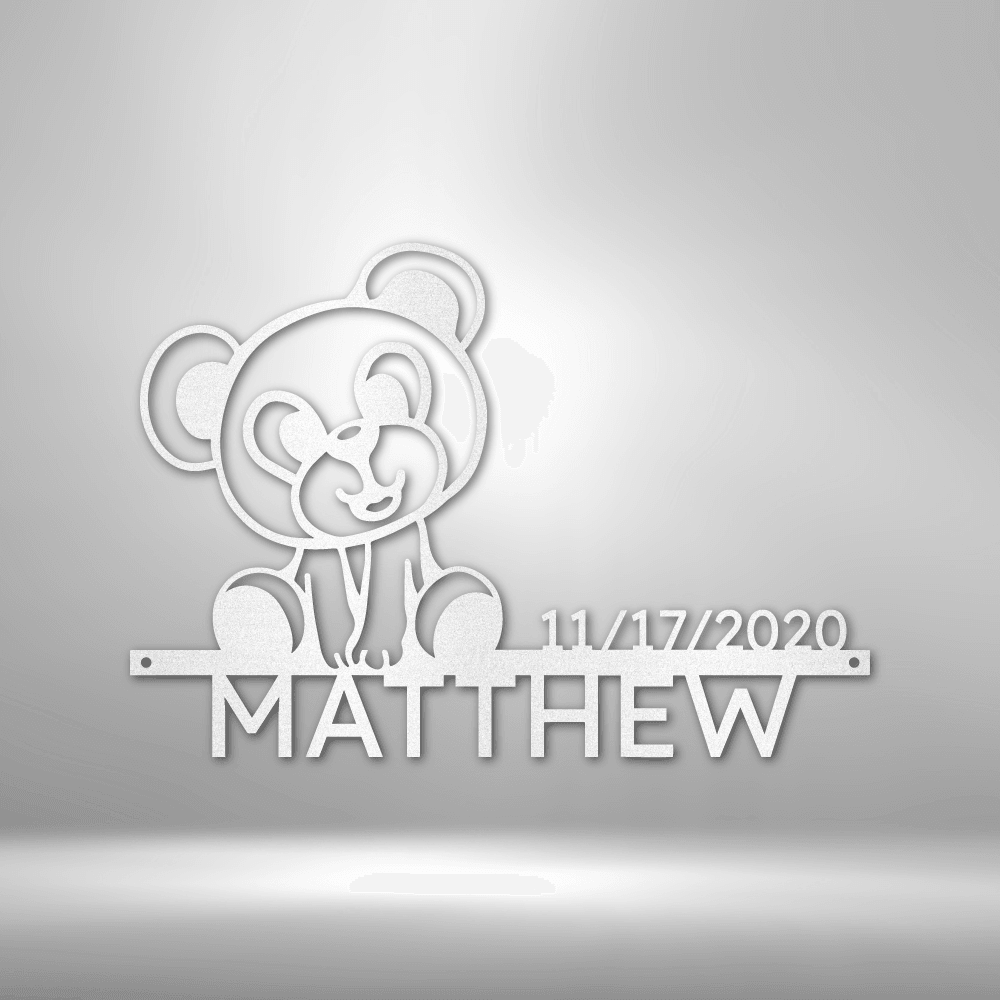 Teddy Monogram - Wall Steel Sign - Kim’s Signature Beauty & Accessories