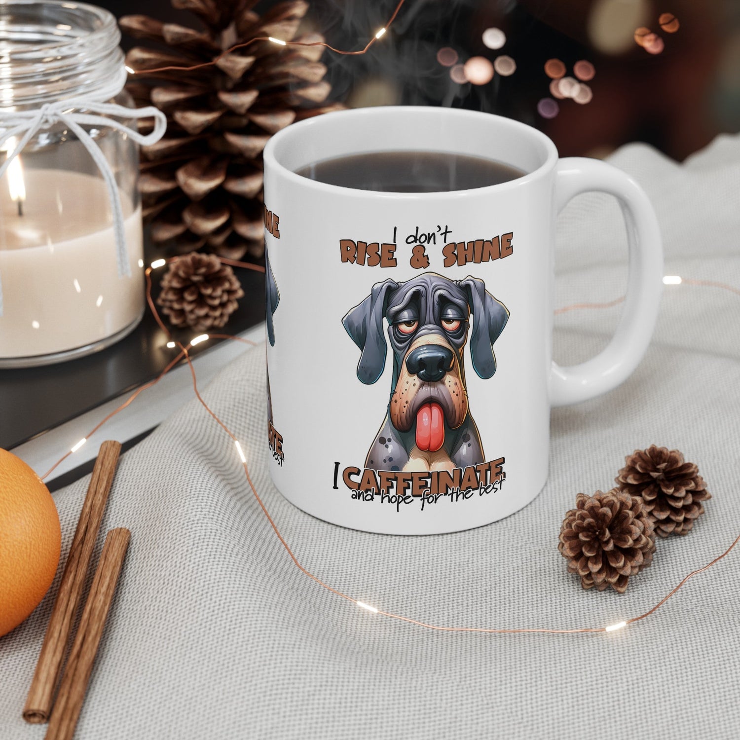 I dont rise & shine Dog Ceramic Mug