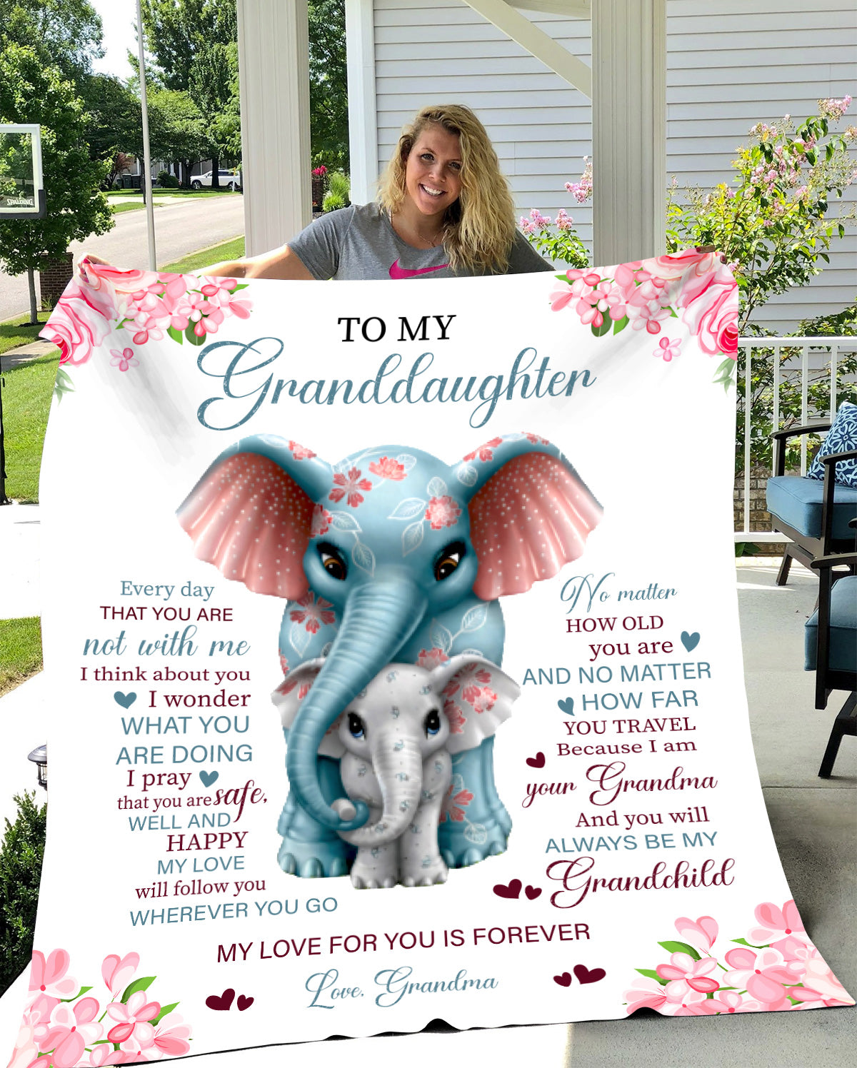 Granddaughter, Love Grandma Blanket